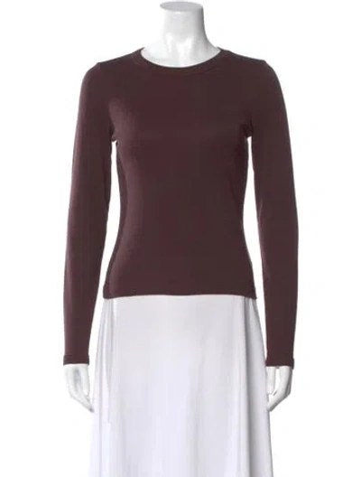 Pre-owned Flore Flore Crew Neck Long Sleeve Top In Brown