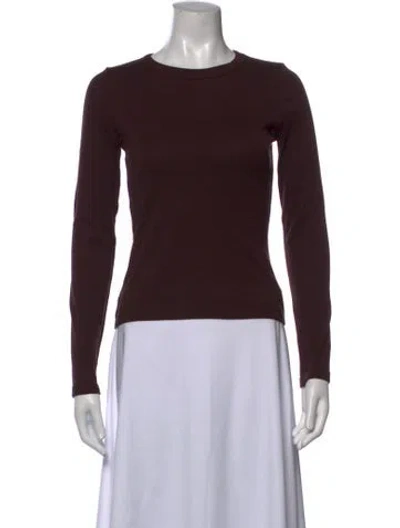 Pre-owned Flore Flore Crew Neck Long Sleeve Top In Brown