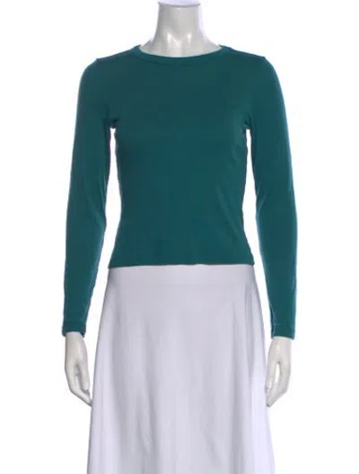 Pre-owned Flore Flore Crew Neck Long Sleeve Top In Green