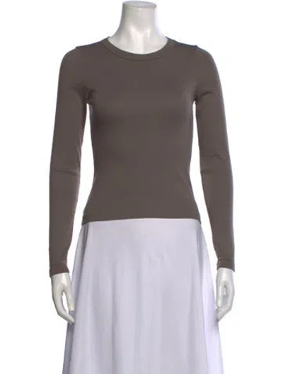 Pre-owned Flore Flore Crew Neck Long Sleeve Top In Grey