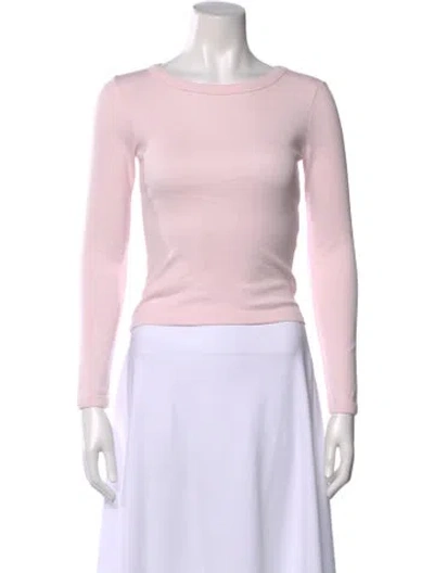 Pre-owned Flore Flore Crew Neck Long Sleeve Top In Pink