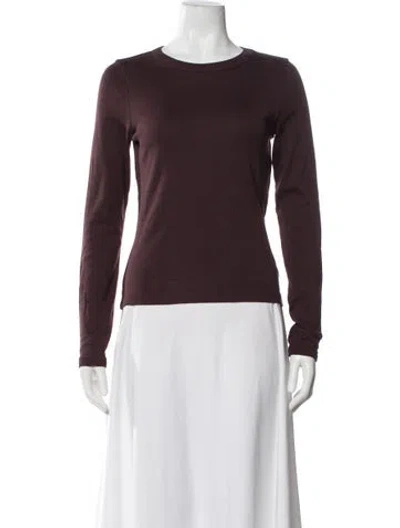 Pre-owned Flore Flore Crew Neck Long Sleeve Top W/ Tags In Brown