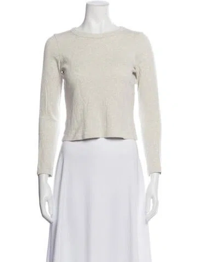 Pre-owned Flore Flore Crew Neck Long Sleeve Top In White