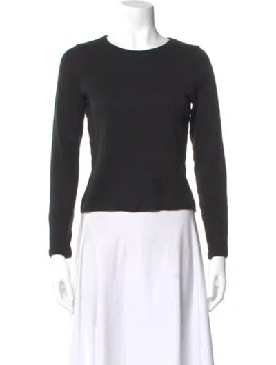 Pre-owned Flore Flore Crew Neck Long Sleeve T-shirt In Black