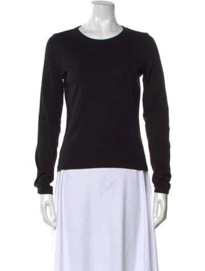 Pre-owned Flore Flore Crew Neck Long Sleeve T-shirt In Black