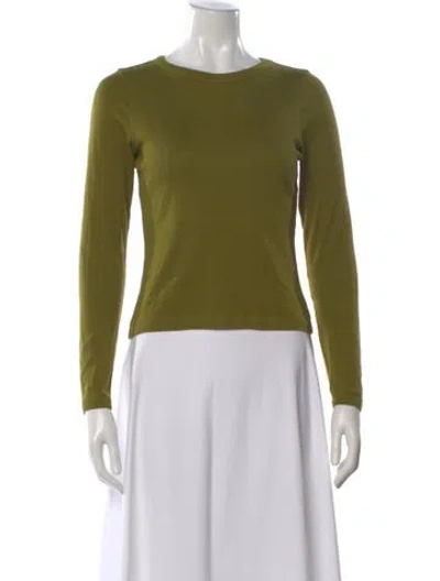 Pre-owned Flore Flore Crew Neck Long Sleeve T-shirt In Green