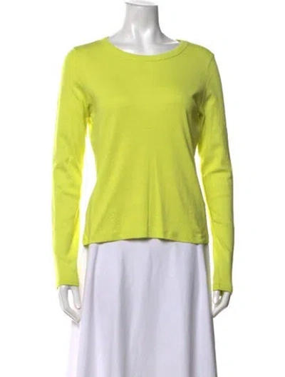Pre-owned Flore Flore Crew Neck Long Sleeve T-shirt In Green