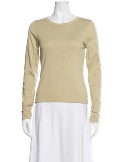 Pre-owned Flore Flore Crew Neck Long Sleeve T-shirt In Green