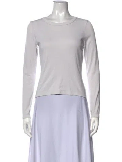 Pre-owned Flore Flore Crew Neck Long Sleeve T-shirt In Grey