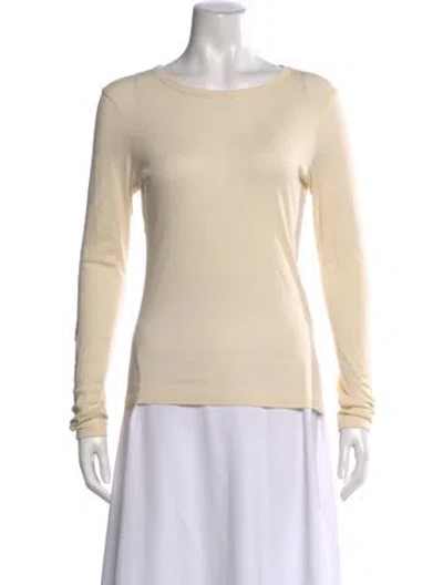 Pre-owned Flore Flore Crew Neck Long Sleeve T-shirt In Neutral