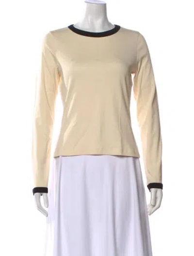 Pre-owned Flore Flore Crew Neck Long Sleeve T-shirt In Neutral
