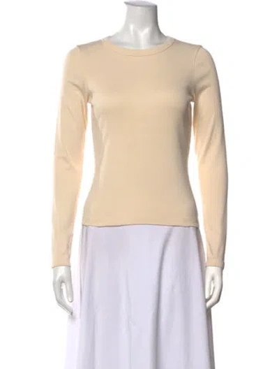 Pre-owned Flore Flore Crew Neck Long Sleeve T-shirt In Neutrals