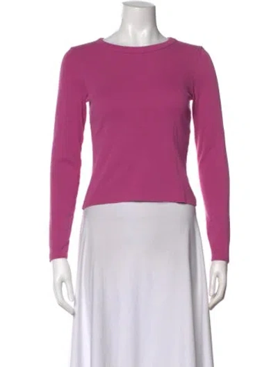Pre-owned Flore Flore Crew Neck Long Sleeve T-shirt In Pink