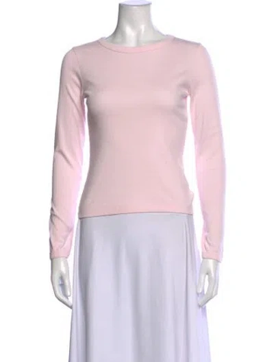 Pre-owned Flore Flore Crew Neck Long Sleeve T-shirt In Pink