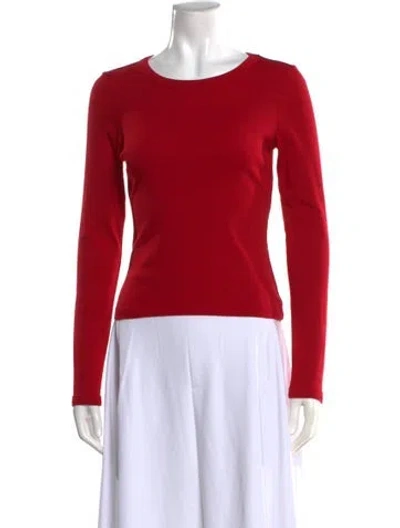 Pre-owned Flore Flore Crew Neck Long Sleeve T-shirt In Red