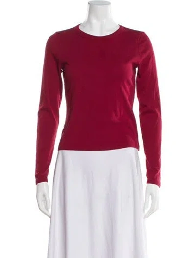 Pre-owned Flore Flore Crew Neck Long Sleeve T-shirt In Red