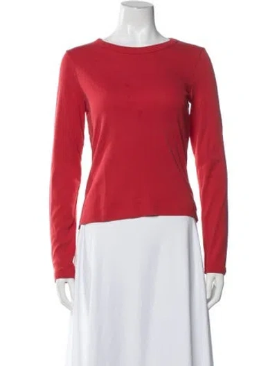 Pre-owned Flore Flore Crew Neck Long Sleeve T-shirt In Red