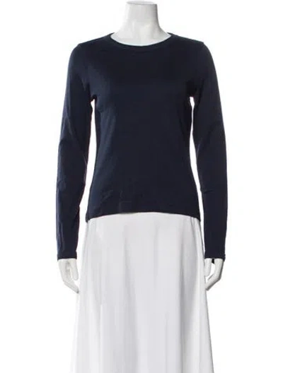 Pre-owned Flore Flore Crew Neck Long Sleeve T-shirt W/ Tags In Blue