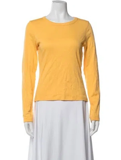 Pre-owned Flore Flore Crew Neck Long Sleeve T-shirt In Yellow