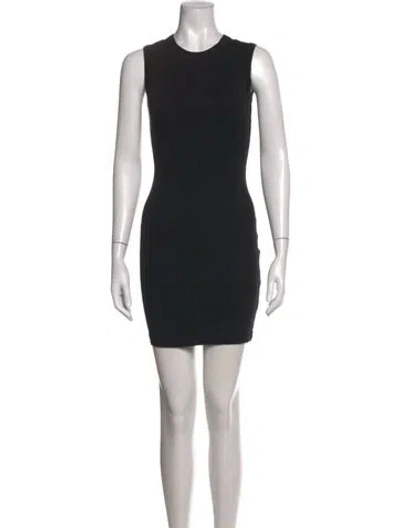 Pre-owned Flore Flore Crew Neck Mini Dress In Black