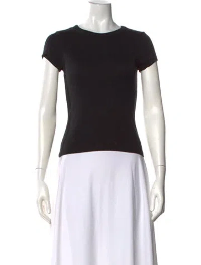 Pre-owned Flore Flore Crew Neck Short Sleeve T-shirt In Black