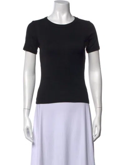 Pre-owned Flore Flore Crew Neck Short Sleeve T-shirt In Black