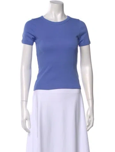Pre-owned Flore Flore Crew Neck Short Sleeve T-shirt In Blue