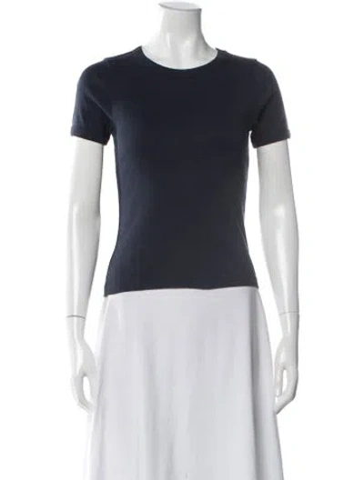 Pre-owned Flore Flore Crew Neck Short Sleeve T-shirt In Blue
