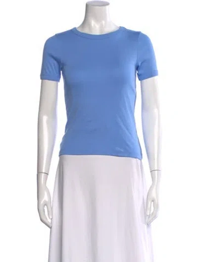 Pre-owned Flore Flore Crew Neck Short Sleeve T-shirt In Blue