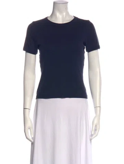 Pre-owned Flore Flore Crew Neck Short Sleeve T-shirt In Blue