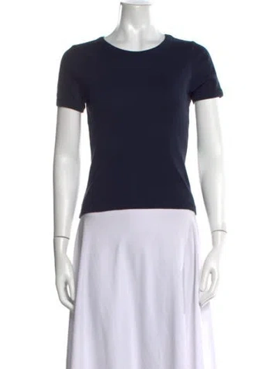 Pre-owned Flore Flore Crew Neck Short Sleeve T-shirt In Blue