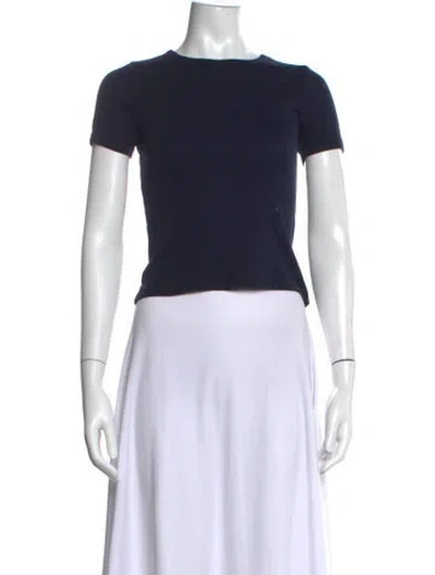 Pre-owned Flore Flore Crew Neck Short Sleeve T-shirt In Blue