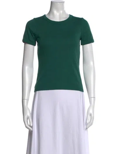 Pre-owned Flore Flore Crew Neck Short Sleeve T-shirt In Green