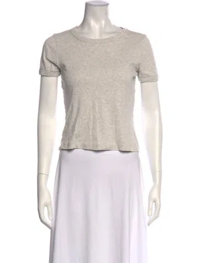 Pre-owned Flore Flore Crew Neck Short Sleeve T-shirt In Grey/neutrals