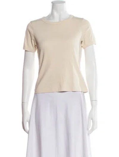 Pre-owned Flore Flore Crew Neck Short Sleeve T-shirt In Neutral
