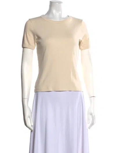 Pre-owned Flore Flore Crew Neck Short Sleeve T-shirt In Neutral