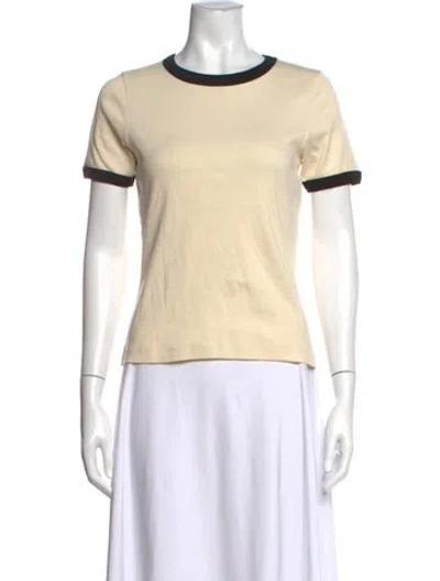 Pre-owned Flore Flore Crew Neck Short Sleeve T-shirt In Neutrals