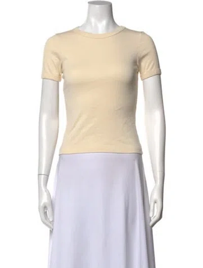 Pre-owned Flore Flore Crew Neck Short Sleeve T-shirt In Neutrals