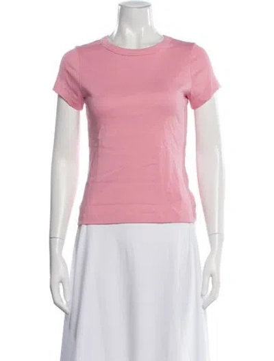 Pre-owned Flore Flore Crew Neck Short Sleeve T-shirt In Pink