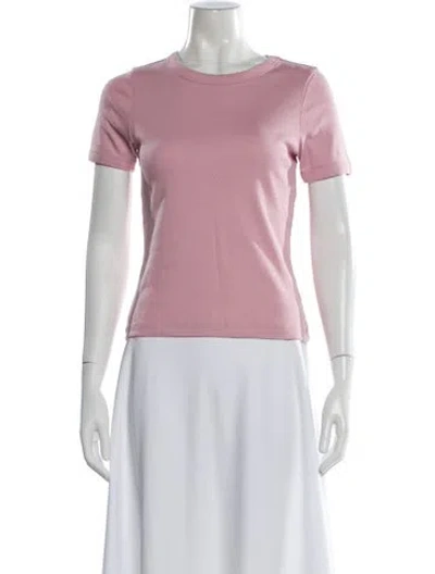 Pre-owned Flore Flore Crew Neck Short Sleeve T-shirt In Pink