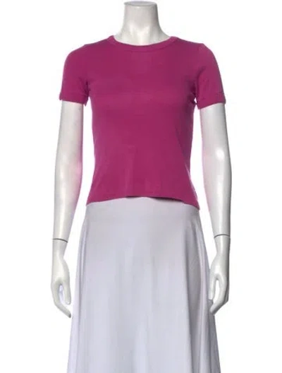 Pre-owned Flore Flore Crew Neck Short Sleeve T-shirt In Pink