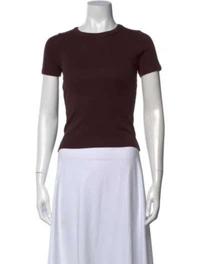 Pre-owned Flore Flore Crew Neck Short Sleeve T-shirt In Purple