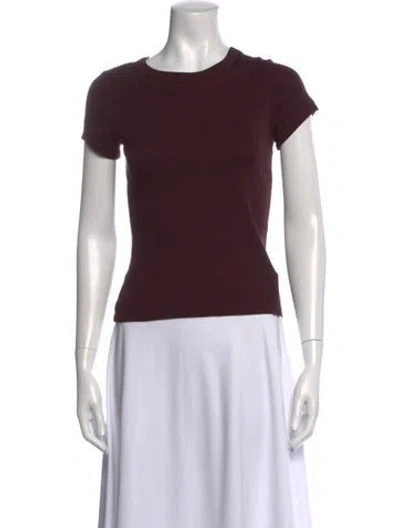 Pre-owned Flore Flore Crew Neck Short Sleeve T-shirt In Purple
