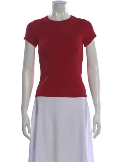 Pre-owned Flore Flore Crew Neck Short Sleeve T-shirt In Red