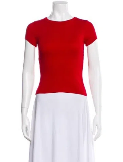 Pre-owned Flore Flore Crew Neck Short Sleeve T-shirt In Red