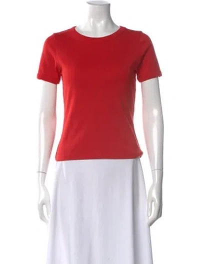 Pre-owned Flore Flore Crew Neck Short Sleeve T-shirt In Red