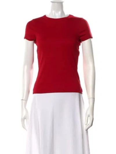 Pre-owned Flore Flore Crew Neck Short Sleeve T-shirt In Red