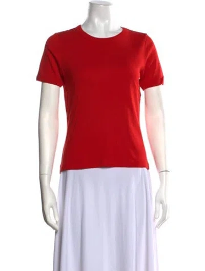Pre-owned Flore Flore Crew Neck Short Sleeve T-shirt In Red
