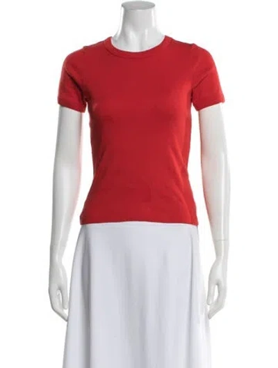 Pre-owned Flore Flore Crew Neck Short Sleeve T-shirt In Red