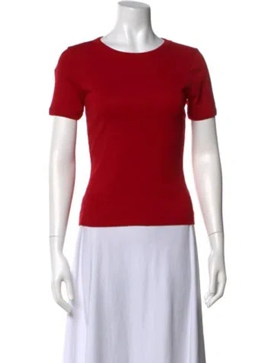 Pre-owned Flore Flore Crew Neck Short Sleeve T-shirt In Red